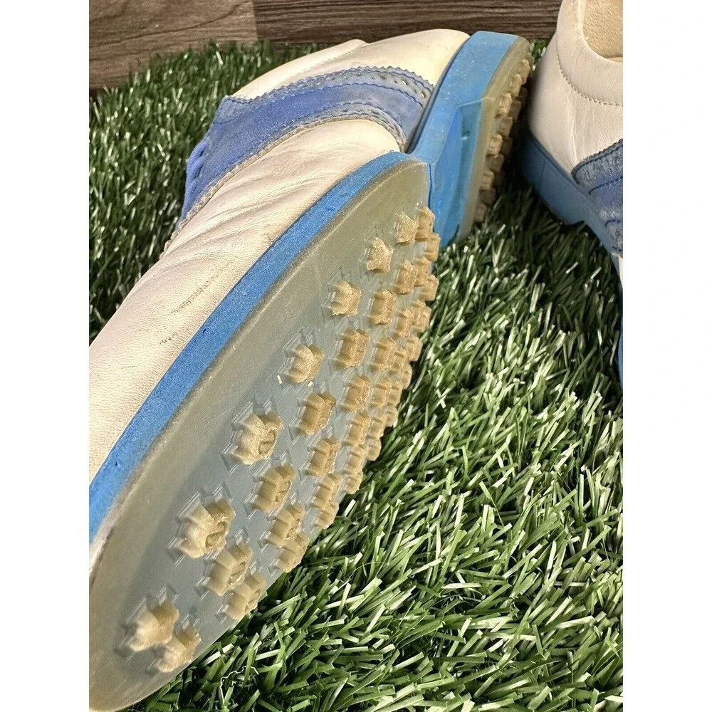ECCO Womens Classic Tour Hybrid Spikeless Golf Shoes White-Cobalt EU‎ 38 7 7.5